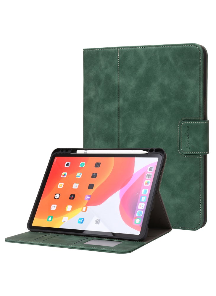 حافظة جلدية مع غطاء محفظة لجهاز iPad Air 11 (2025)/(2024)/Air (2022)/(2020)/Pro 11 (2018)/(2020)/(2021)/(2022) - أخضر - Image 1